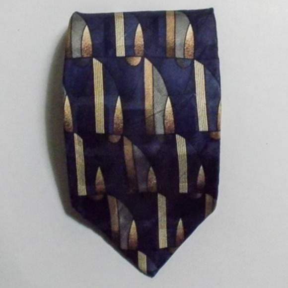 Pierre Balmain Paris Blue Men's 100% Silk Vintage Neck Tie EUC - Picture 6 of 6